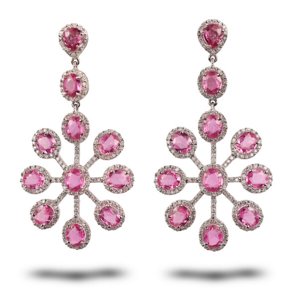 Pink Sapphire Earrings - House of Kahn Estate Jewelers